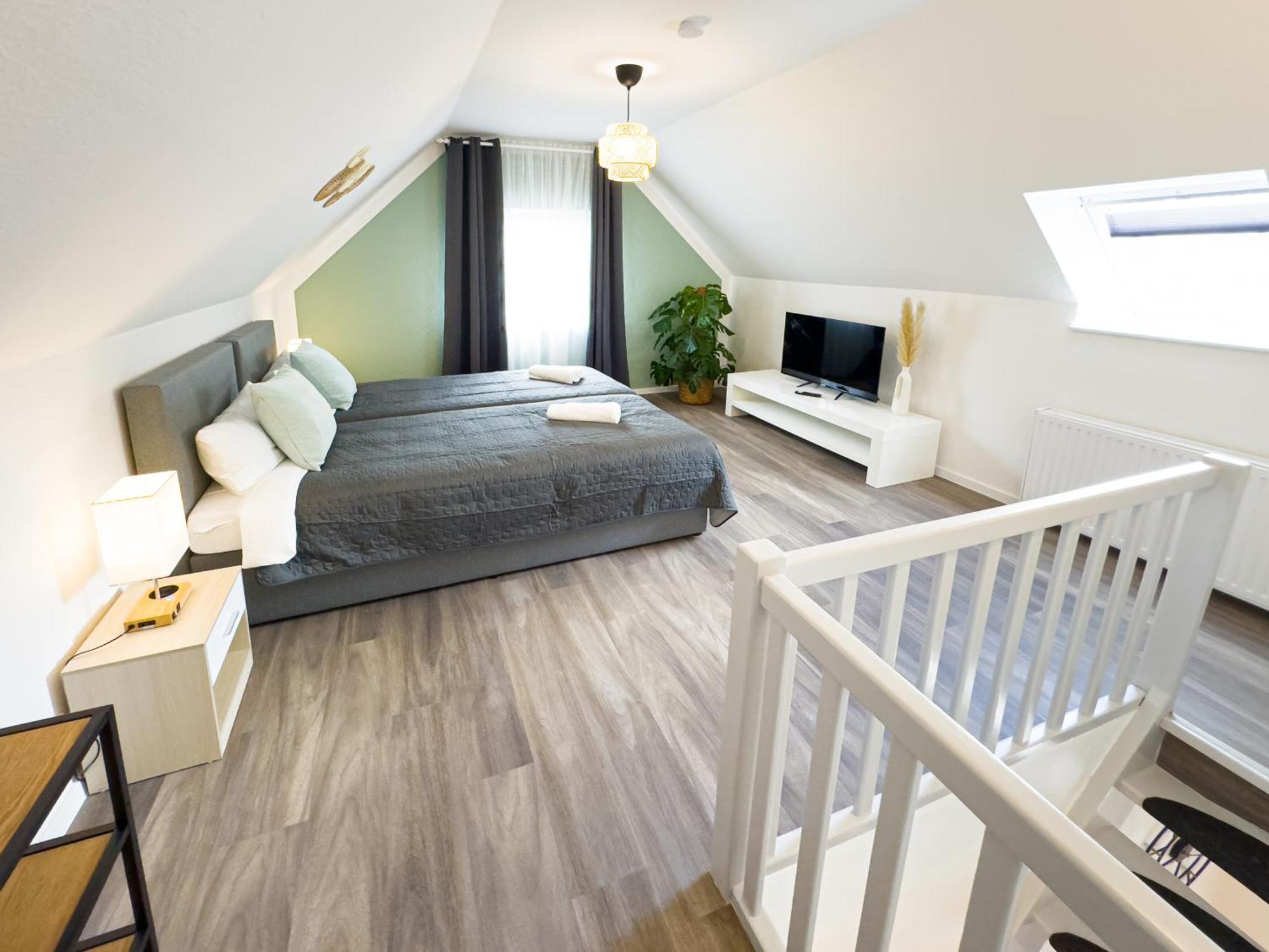 Immostay M#6 Maisonette- Apartment, Wifi & Parken, Parkanlage, 4k Tv *